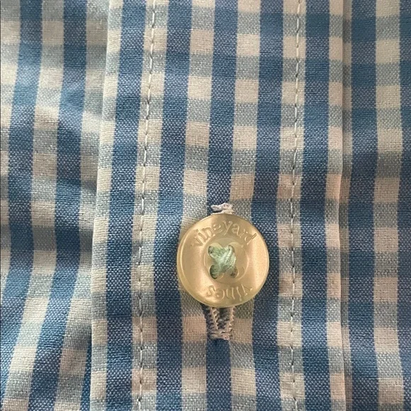 Vineyard Vines Light Blue Gingham Shirt - Picture 7 of 10